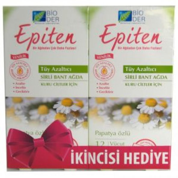 BIODER EPITEN SIRLI BANT AĞDA VÜCUT İÇIN 12 ADET (KURU CILT) İKI