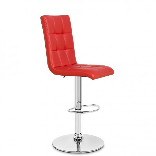 Duru Base Kırmızı Bar Koltuğu - Metal Ayaklı - Tabure - Bar Sandalye