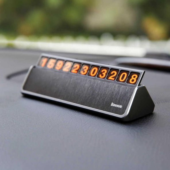 Baseus Araç İçi Telefon Numarası Yazma Aparat Numaratör Siyah - 1