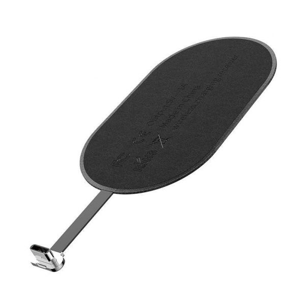 Baseus Microfiber Type-C Kablosuz Şarj Alıcı Aparat Siyah - 1
