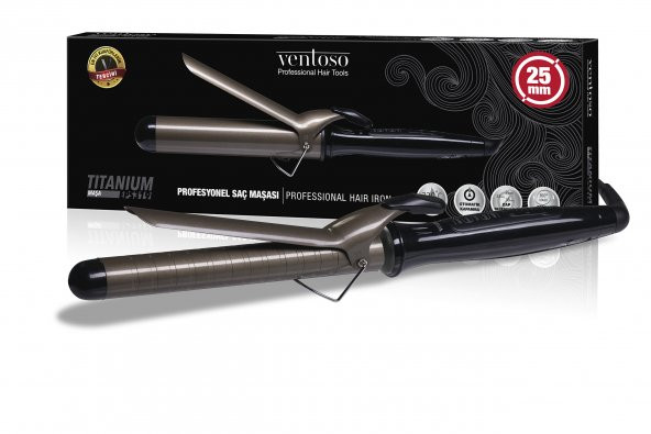 VENTOSO 25mm Titanyum Kaplı Profesyonel Saç Maşası EPS319