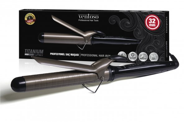 VENTOSO 32mm Titanyum Kaplı Profesyonel Saç Maşası EPS319