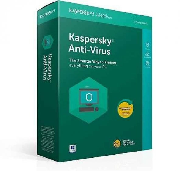 Kaspersky Antivirüs Programı 1 Kullanıcı 1 Yıl 2022 Türkçe