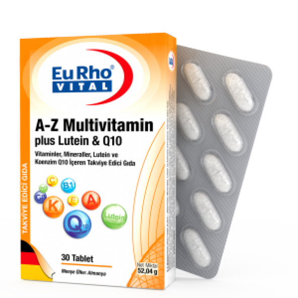 Eurho Vital A-Z Multivitamin plus Lutein & Q10 SKT:05/2022