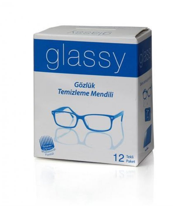 Glassy Gözlük Temizleme Mendili 12 Tekli Paket
