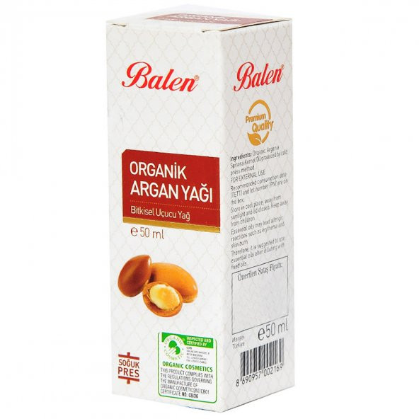Balen Argan Yağı Organik Soğuk Pres 50 ML Cam Şişe - 4