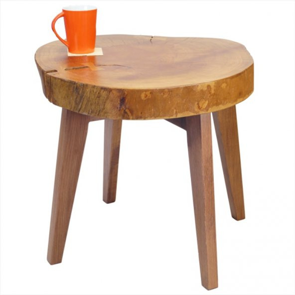 Ahşap Kütük Sehpa-Ahşap Ayak - Resim 2