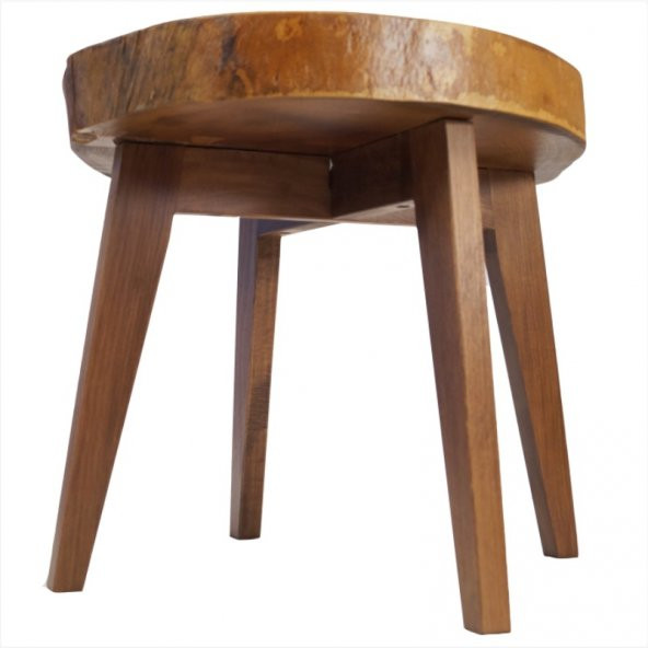 Ahşap Kütük Sehpa-Ahşap Ayak - Resim 3