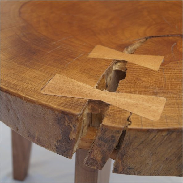 Ahşap Kütük Sehpa-Ahşap Ayak - Resim 4