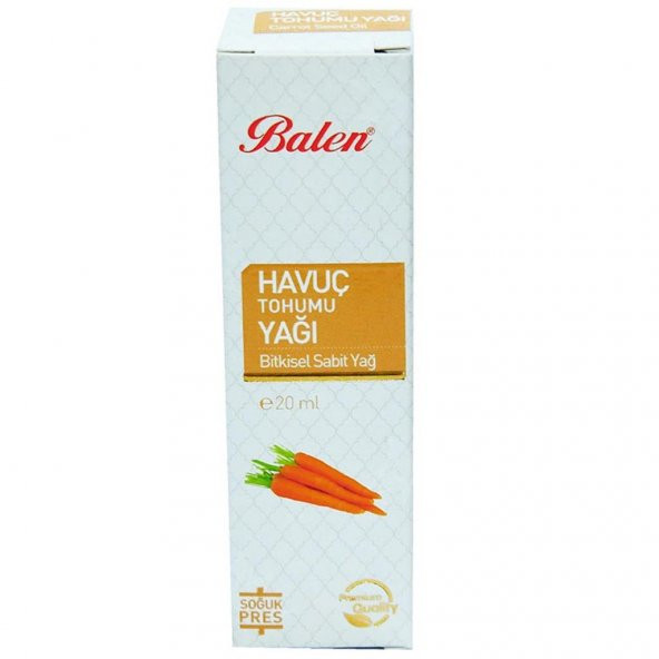 Balen Havuç Tohumu Yağı Soğuk Pres 20 ML Cam Şişe - 2