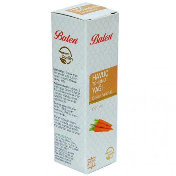 Balen Havuç Tohumu Yağı Soğuk Pres 20 ML Cam Şişe - 3
