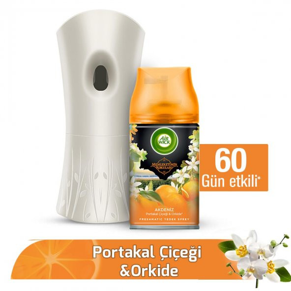 Air Wick Oda Kokusu Freshmatic Makine + Yedek 250 ml Akdeniz Portakal Çiçeği ve Orkide