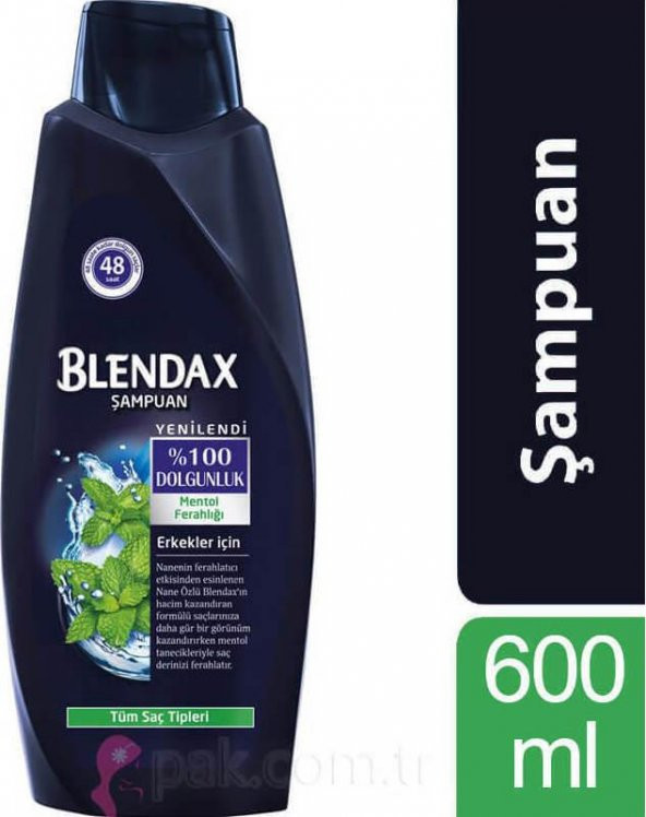 Blendax Şampuan 550ML Mentol Ferahlığı Erkek