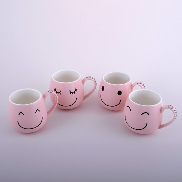 Gülen Kupa Happy Smile Pembe No.4 - 2