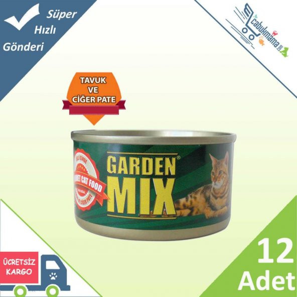 Gardenmix Tavuk ve Ciğer Pate Kedi Konservesi 85 Gr - 12 Adet