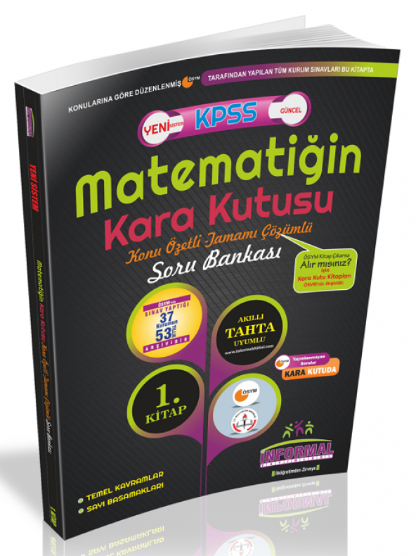 İnformal 2019 KPSS Matematiğin Kara Kutusu Soru Bankası 1. Kitap