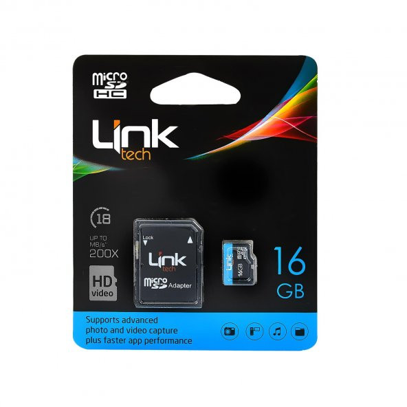LinkTech 16GB M104 Micro SD Hafıza Kartı CLASS 10