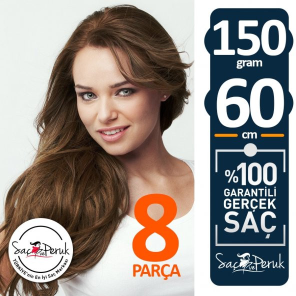 ÇIT ÇIT SAÇ Garantili Gerçek Saçlar A KALİTE SAÇ 8 PARÇA 150 GR - 2