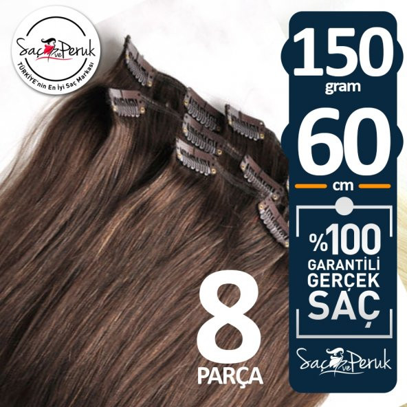 ÇIT ÇIT SAÇ Garantili Gerçek Saçlar A KALİTE SAÇ 8 PARÇA 150 GR - 3