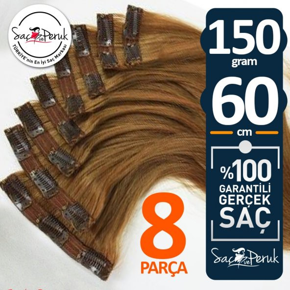 ÇIT ÇIT SAÇ Garantili Gerçek Saçlar A KALİTE SAÇ 8 PARÇA 150 GR - 6