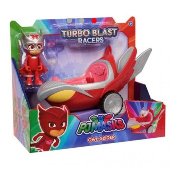 Baykuş Kız ve Arabası Pj Masks - Pijamaskeliler Turbo Blast Orijinal