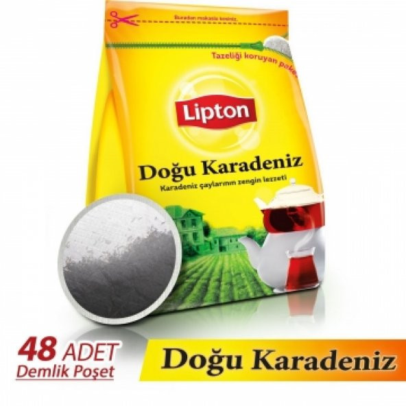 Lipton Doğu Karadeniz Demlik Poşet Çay 48 Adet