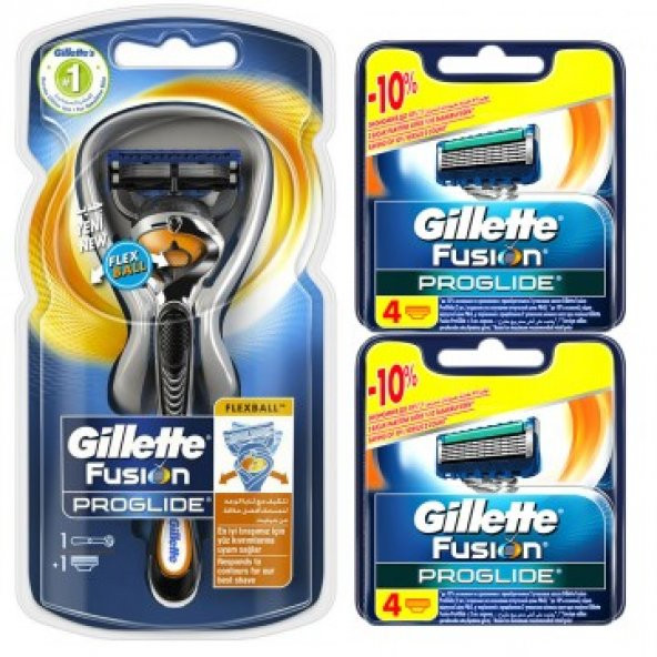 Gillette Fusion ProGlide Flexball Tıraş Paketi (Tıraş Makinesi + 8li Bıçak)