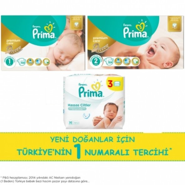 Prima Premium Care Bebek Bezi Yenidoğan Paketi