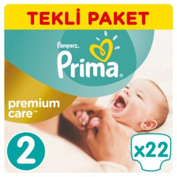 Prima Premium Care Bebek Bezi Tekli Paket 2 Beden 22 Adet