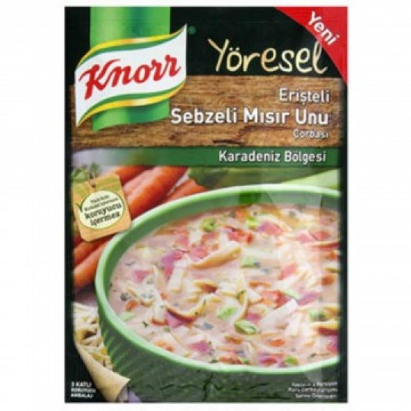 Knorr Yöresel Erişteli Sebzeli Mısır Unu Çorbası