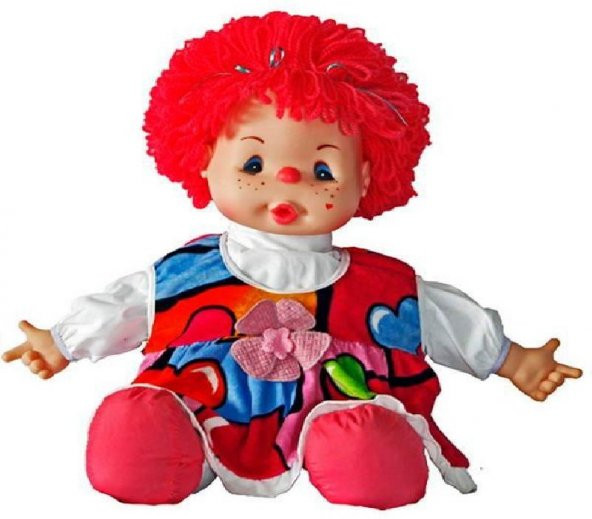 Bebişko Oturan Renkli Saçlı Lahana Bebek 50 Cm - 1