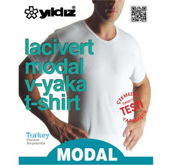 Yıldız 153 Erkek Modal V Yaka T-shirt
