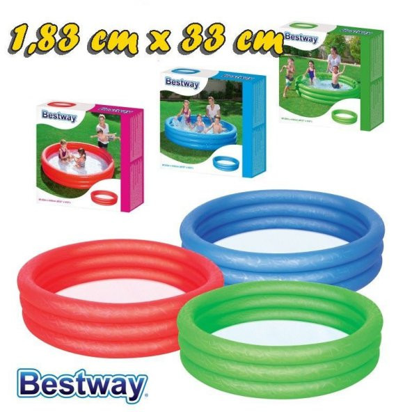 Bestway 51027 3 Halkalı Renkli Havuz 183 X 33 Cm