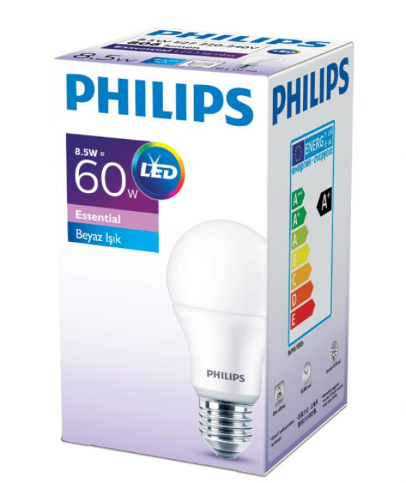 Philips ESS LEDBulb 8.5-60W Normal Duy Beyaz Işık