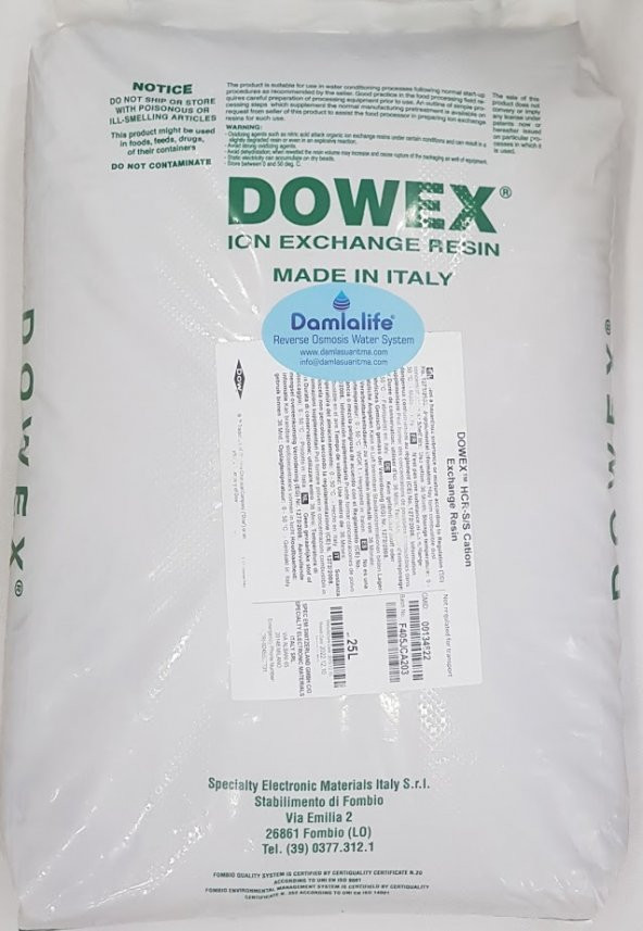 Yeni Dowex Dupont Katyonik İçme Suyu Arıtma Reçinesi 25 Litre - Resim 2