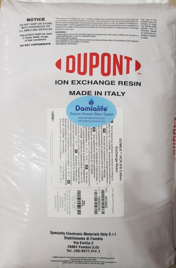 Yeni Dowex Dupont Katyonik İçme Suyu Arıtma Reçinesi 25 Litre - Resim 6