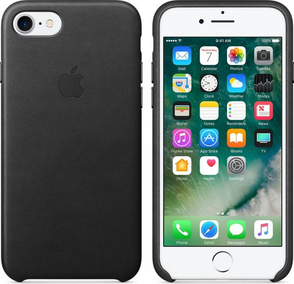Fonemax Apple iPhone 7 - 8 Deri Kılıf - Siyah