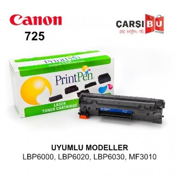 Canon i-SENSYS MF3010, CRG725 Printpen Siyah Muadil Toner Kartuş