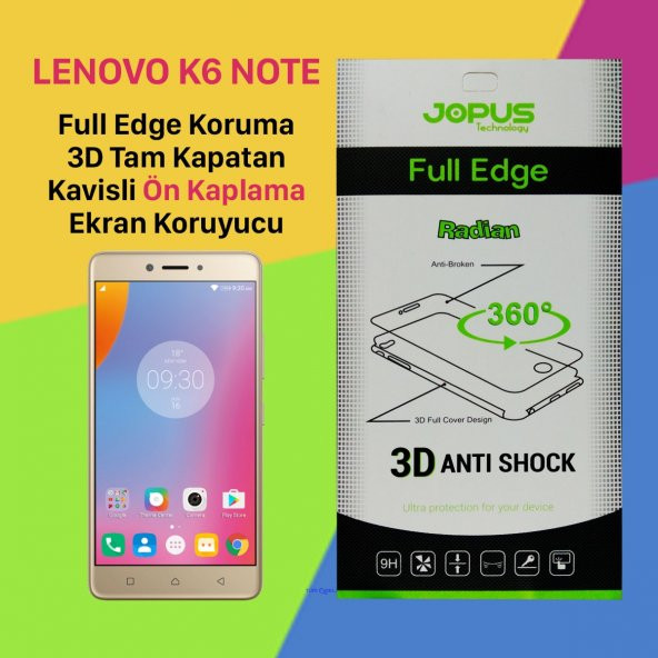 Jopus Lenovo K6 Note Ön Yüz Tam Kapatan Ekran Koruyucu Film Kılıf