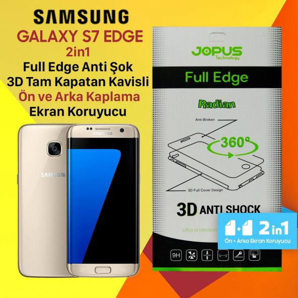 Samsung S7 Edge Full Body Kavisli Ekran Koruyucu Ön Arka Film