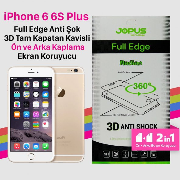 Jopus iPhone 6 6S Plus 2in1 Kapatan Ekran Koruyucu Film Kılıf
