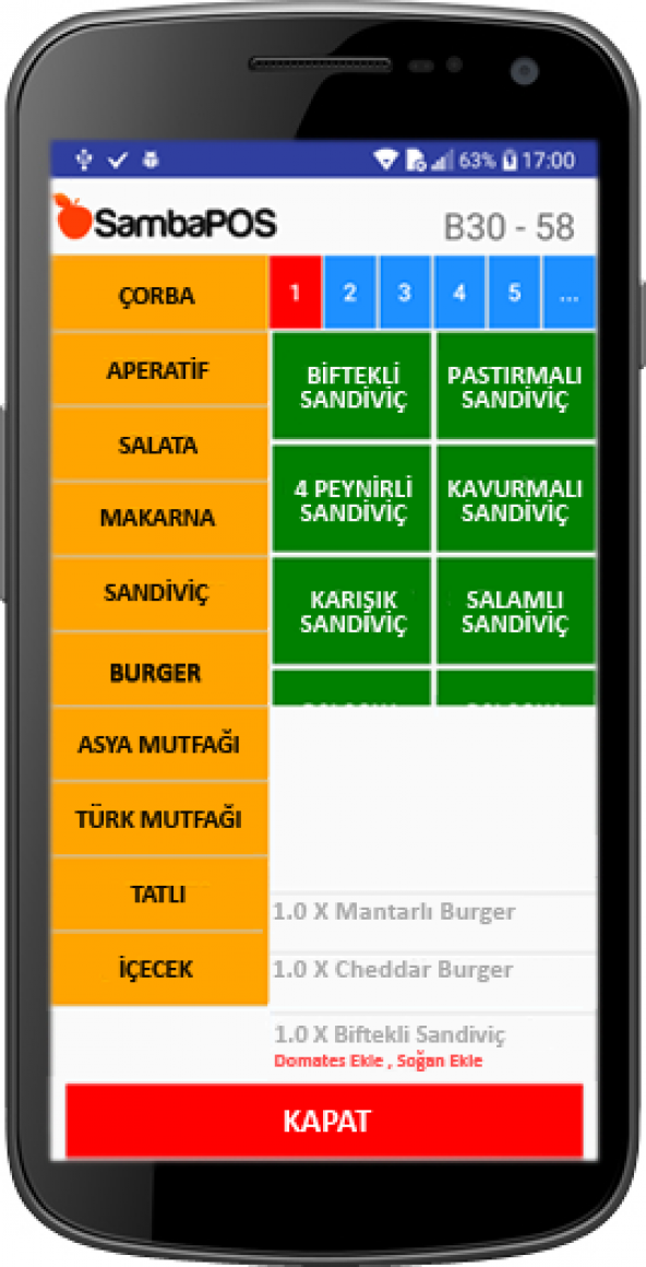 SambaPOS V5 Android için Mobile Client Lisansı