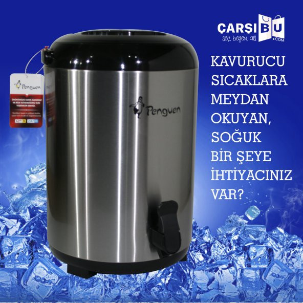 Penguen 1295C Su Termosu 9.5 Litre İçi Dışı Çelik Termos