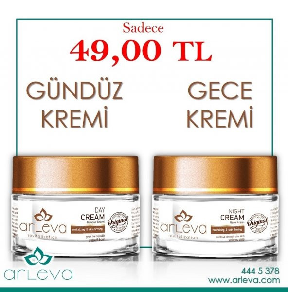 Arleva Gündüz Kremi+Gece Kremi (Yaşlanma Karşıtı)