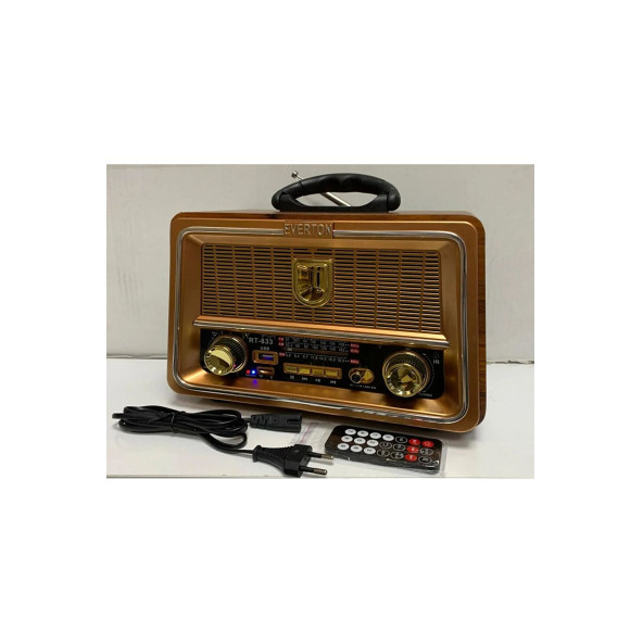 RT-833 Everton Bluetooth Şarjlı Müzik Kutusu, Fm, Usb, Sd