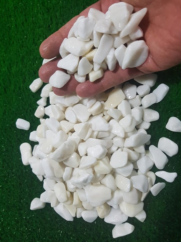 Beyaz Dolomit Taş 1 Kg 1,5-2,5 Cm Beyaz Dolamit Taşı Dere Taşı Çakıl Taşı Doğal Taş Bahçe Süs Taşı Dekor Taşı Dekoratif Taş - 4