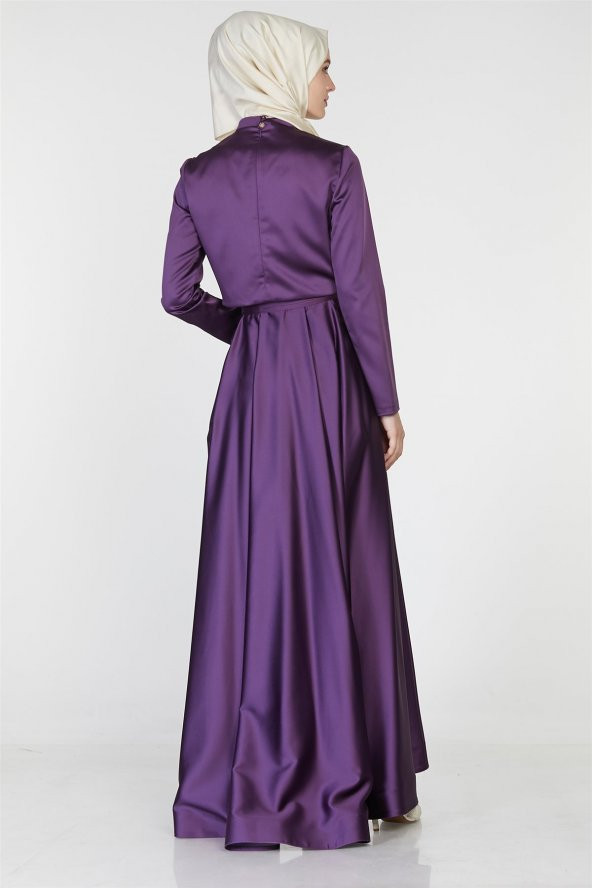 Tuğba Abiye Takım-Mor M5142-19 - 4