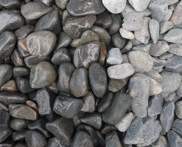 Siyah Bazalt Dolomit Taşı 25 Kg 2,5-4  Süs Taşı Dekor Taşı Tamburlu Taş Süsleme Taşı Dekorasyon Taşı Çakıl Taşı Bahçe Taşı - 3