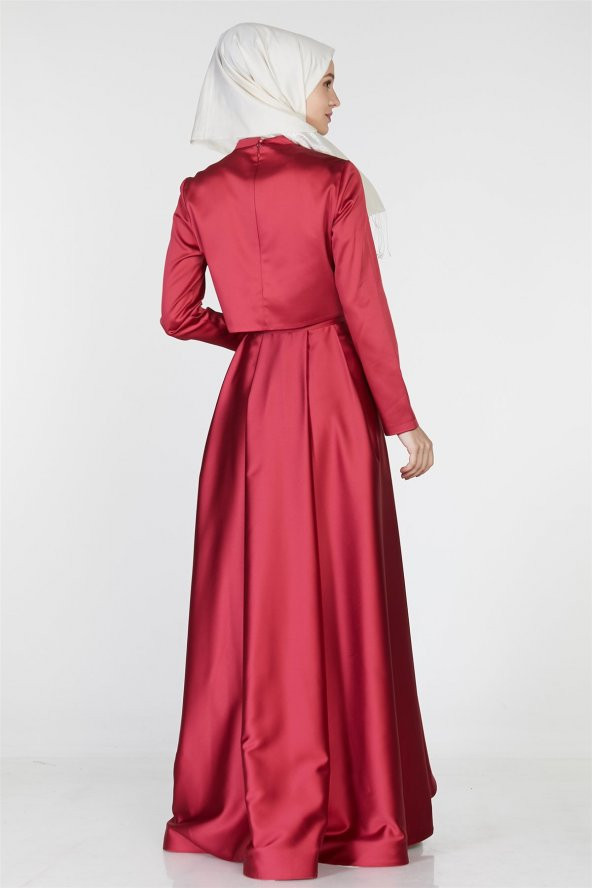 Tuğba Abiye Takım-Kırmızı M5142-11 - 4