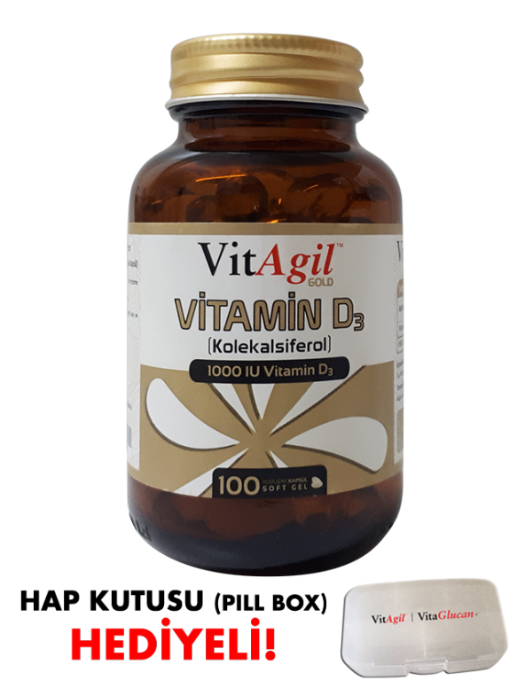 VitAgil GOLD 1000 IU Vitamin D3 - 100 Soft Gel | SKT: 02/2021
